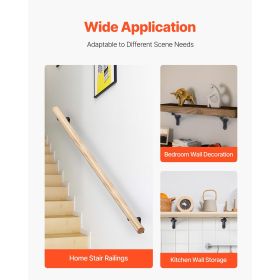 Handrail Hardware Bracket, 6 Packs Heavy Duty Hand Rail Brackets, Flexible Angle Adjustment & Easy Install