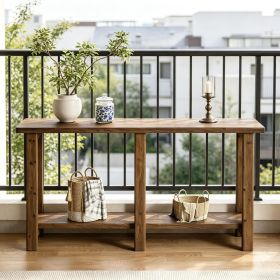 Solid Wood Console Table  Sofa Table behind Couch for Entryway Living Room Decorative Storage Table