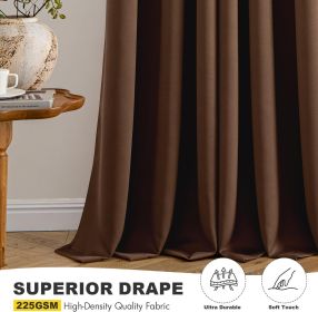 Blackout Curtains for Bedroom Living Room 63 Inches Long 2 Panels