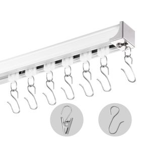Ceiling Curtain Track Set, 8.9 FT/2.7 Meter, Sliding Ceiling Track System for Curtains