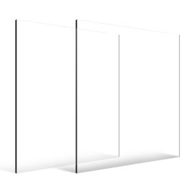 Plexiglass Acrylic Sheet, 2-Pack Plastic Sheets, 24 x 36 Inch 1/4 Inch Thick Clear Plastic Cast Transparent Glass for Crafting Projects
