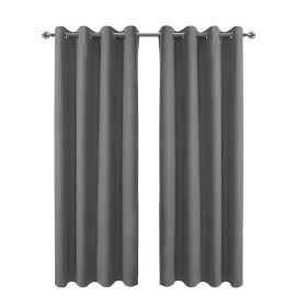 50inch*108inch Luxurious woolen curtains, sound-absorbing buckle curtains, high-end, heavyweight, soundproofing, and elegant home decor (Color: Gray)