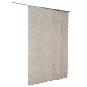 Panel Track Blinds, Extendable Track from 45.8 in to 86 in W, Trimmable Panel Curtains Up to 96 in H, Vertical Blackout Panel Blinds for Sliding (Shading Effect: Full Shading, Color: brown)