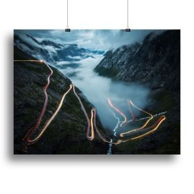 Trollstigen Canvas Print or Poster (Type: Standard Framed Canvas Print, size: 16" x 12" / 42cm x 30cm (approx))